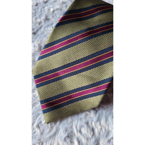 vintage mark pendleton mens tie blend made in italy striped classic width - Picture 3 of 6
